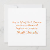 Subh Diwali Marigold Diya Festival van de Lichte B Feestdagenkaart (Achterkant)