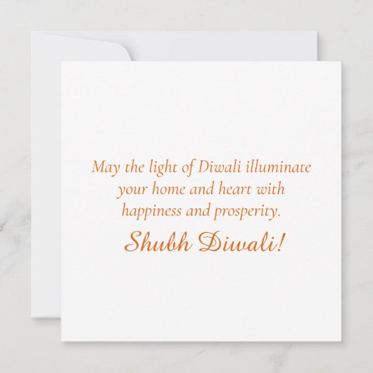 Subh Diwali Marigold Diya Festival van de Lichte B Feestdagenkaart (Achterkant)