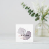 SubhanAllah Arabic Calligraphy – Minimal Elegant  Vierkante Visitekaartje (Staand voorkant)