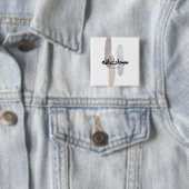 SubhanAllah Arabische kalligrafiekunst Minimaal Mo Vierkante Button 5,1 Cm (In situ)