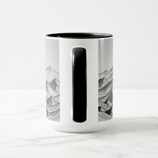 SubhanAllah | Majestic Mountain Islamic Line Art  Mok (Handvat)