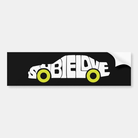 Subie Love Green Bumpersticker (Voorkant)