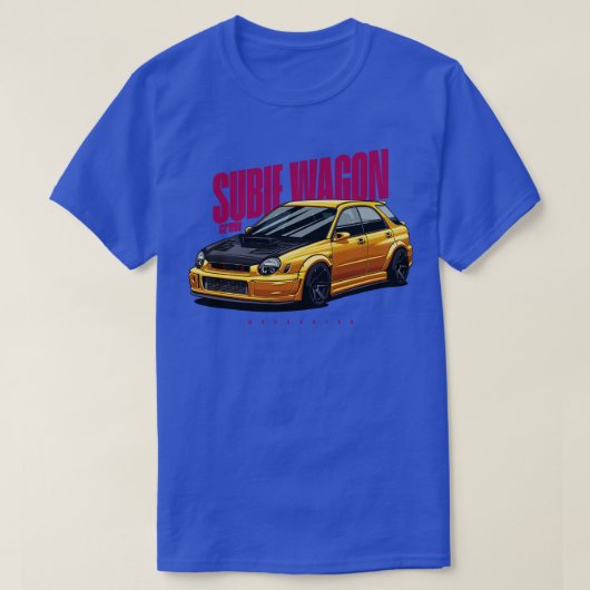 Subie Wagon geel T-shirt (Design voorkant)