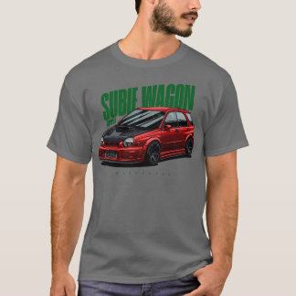 Subie Wagon rood T-shirt