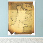 Subig (Subic) Bay Luzon Filipijnen 1902 Map Canvas Afdruk (Insitu (Houten vloer))