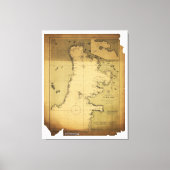 Subig (Subic) Bay Luzon Filipijnen 1902 Map Canvas Afdruk (Voorkant)