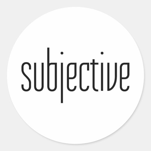 subjectief ronde sticker (Voorkant)