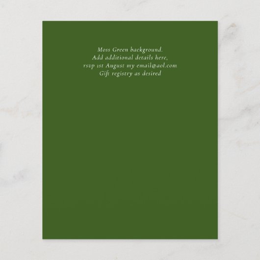 Subliem AGATE gouden Glitter Bruiloft UITNODIGINGE (Achterkant)