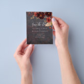 Sublieme Bourgondische Bloemen Bruiloft DATA BESPA Flyer (Hand)