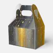 "Sublieme eenvoud: Goud en zilveren regen Bedankdoosjes (Achterkant)