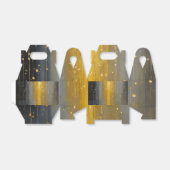 "Sublieme eenvoud: Goud en zilveren regen Bedankdoosjes (Uitgevouwen)