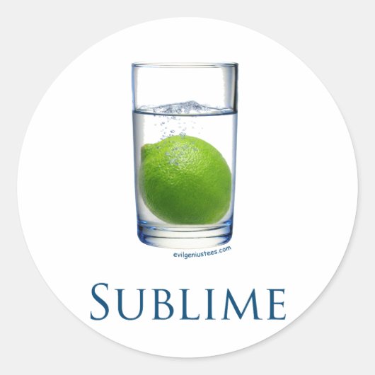 Sublieme grappig ronde sticker (Voorkant)