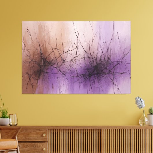 Sublieme netwerken: de dans van lijnen canvas afdruk (Insitu (Woonkamer))