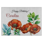 Sublieme Waterverf Bold Red Poppies Snijplank (Voorkant)