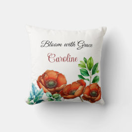 Sublieme Waterverf Red Poppies Happy Retirement Kussen