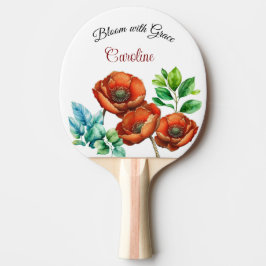 Sublieme Waterverf Red Poppies Happy Retirement Tafeltennisbatje