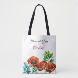 Sublieme Waterverf Red Poppies Happy Retirement Tote Bag