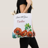 Sublieme Waterverf Red Poppies Happy Retirement Tote Bag (Dichtbij)