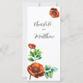 Sublieme Waterverf rode papavers in  stijl (Achterkant)