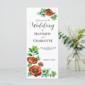 Sublieme Waterverf rode papavers in  stijl (Staand voorkant)