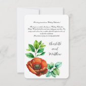 Sublieme Waterverf rode papavers in  stijl Bedankkaart (Achterkant)