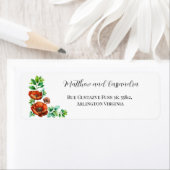 Sublieme Waterverf rode papavers in  stijl Etiket (Insitu)