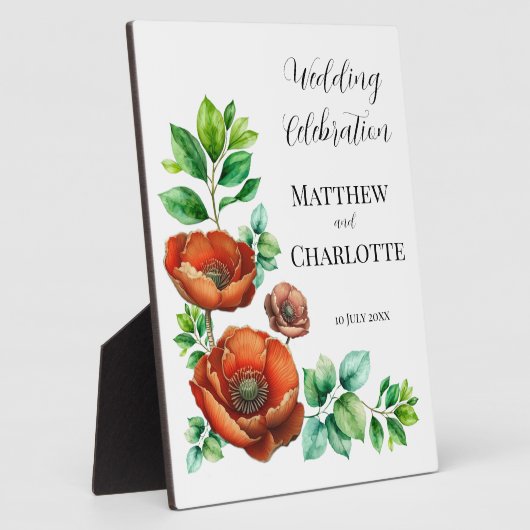 Sublieme Waterverf rode papavers in stijl Fotoplaat (Zijkant)