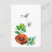 Sublieme Waterverf rode papavers in  stijl Informatiekaartje (Achterkant)