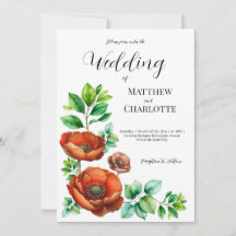 Sublieme Waterverf rode papavers in  stijl