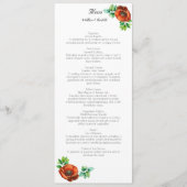 Sublieme Waterverf rode papavers in  stijl Menu (Voorkant)