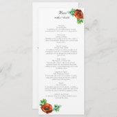 Sublieme Waterverf rode papavers in  stijl Menu (Voorkant / Achterkant)