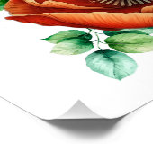 Sublieme Waterverf rode papavers in  stijl Perfect Poster (Hoek)