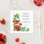 Sublieme Waterverf rode papavers in  stijl Servet (Insitu)