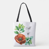 Sublieme Waterverf rode papavers in  stijl Tote Bag (Achterkant)