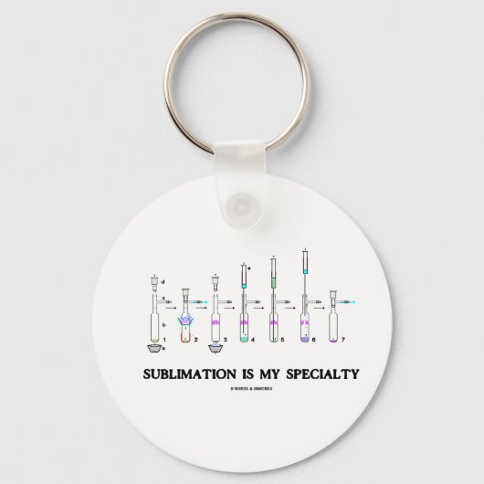 Sublimatie is mijn specialiteit (chemiehoogte) sleutelhanger (Voorkant)