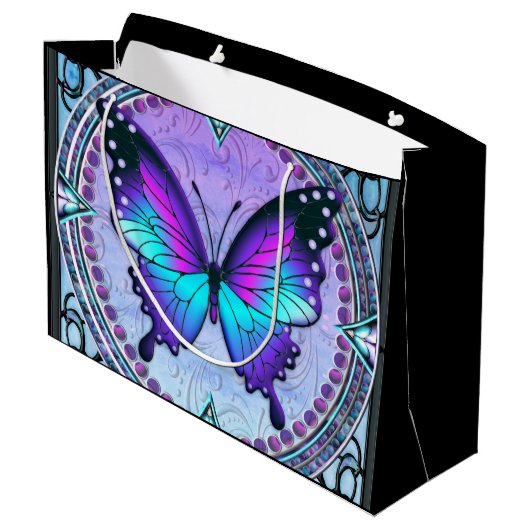 Sublimatie Vlinder met Achtergrond Groot Cadeauzakje (Achterkant Gekanteld)