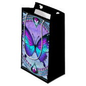 Sublimatie Vlinder met Achtergrond Klein Cadeauzakje (Voorkant Gekanteld)