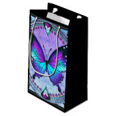 Sublimatie Vlinder met Achtergrond Klein Cadeauzakje (Achterkant Gekanteld)