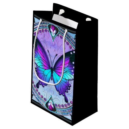 Sublimatie Vlinder met Achtergrond Klein Cadeauzakje (Achterkant Gekanteld)