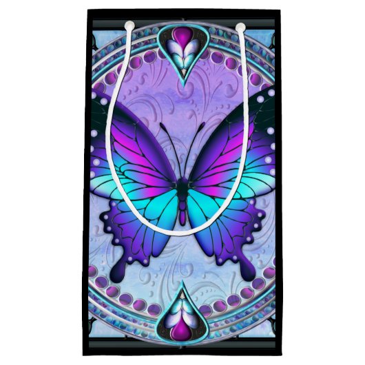 Sublimatie Vlinder met Achtergrond Klein Cadeauzakje (Voorkant)