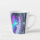 Sublimatie Vlinder met Achtergrond Latte Mok (Rechts)