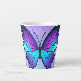 Sublimatie Vlinder met Achtergrond Latte Mok
