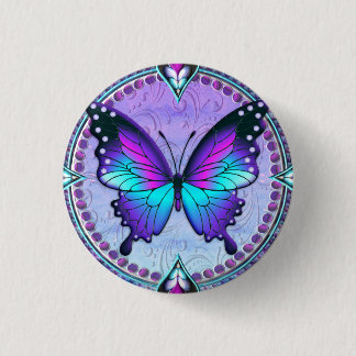 Sublimatie Vlinder met Achtergrond Ronde Button 3,2 Cm
