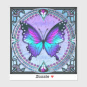 Sublimatie Vlinder met Achtergrond Sticker (Vel)