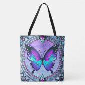 Sublimatie Vlinder met Achtergrond Tote Bag (Voorkant)