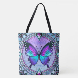 Sublimatie Vlinder met Achtergrond Tote Bag