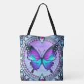 Sublimatie Vlinder met Achtergrond Tote Bag (Achterkant)