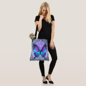 Sublimatie Vlinder met Achtergrond Tote Bag (Op model)