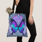 Sublimatie Vlinder met Achtergrond Tote Bag (Dichtbij)