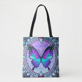Sublimatie Vlinder met Achtergrond Tote Bag